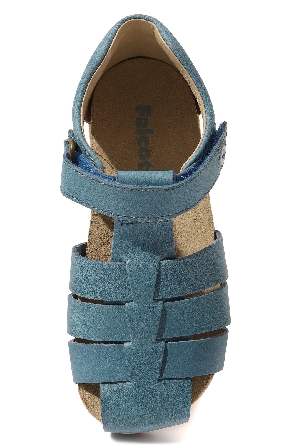 Кожаные сандалии FALCOTTO голубого цвета по цене 8370 руб., арт. 1500736/01/26, фото 4 Кожаные сандалии FALCOTTO, арт. 1500736/01/26, фото 4