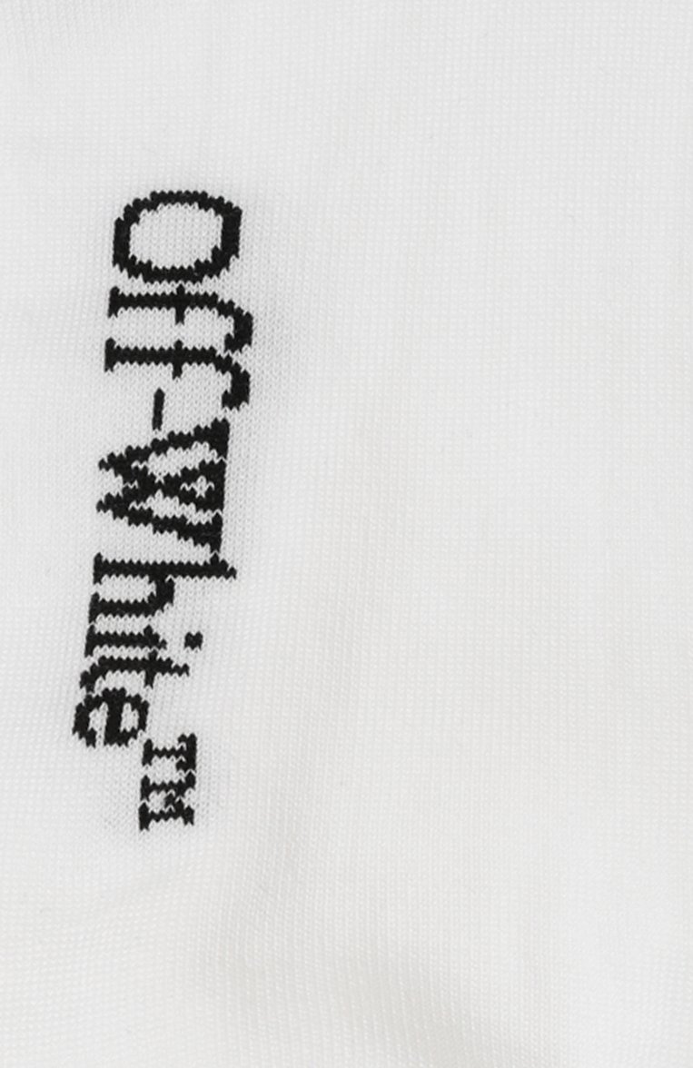Мужские хлопковые носки OFF-WHITE белого цвета, арт. 0MRA084C99KNI001 | Фото 2 (Материал внешний: Хлопок; Нос: Не проставлено; Кросс-КТ: бельё)