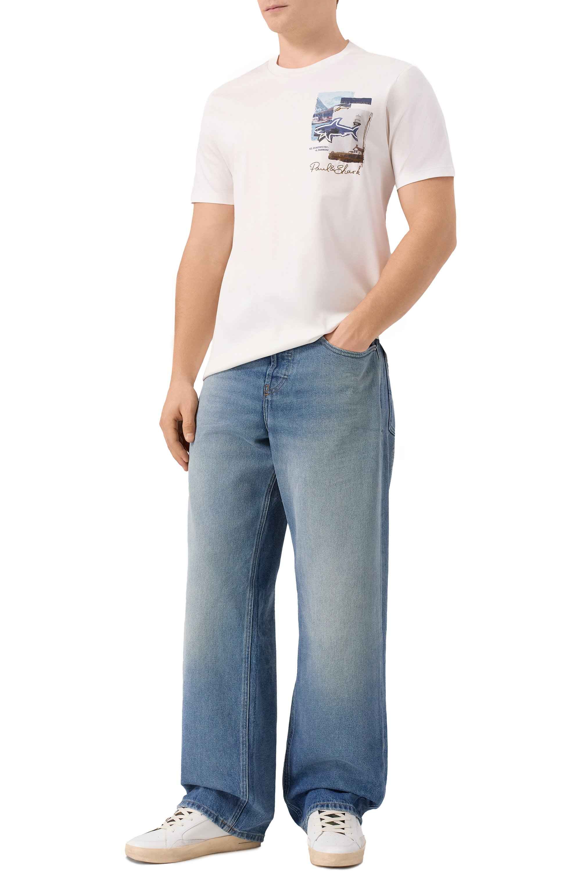 Хлопковая футболка PAUL&SHARK, арт. 15311640, фото 2
