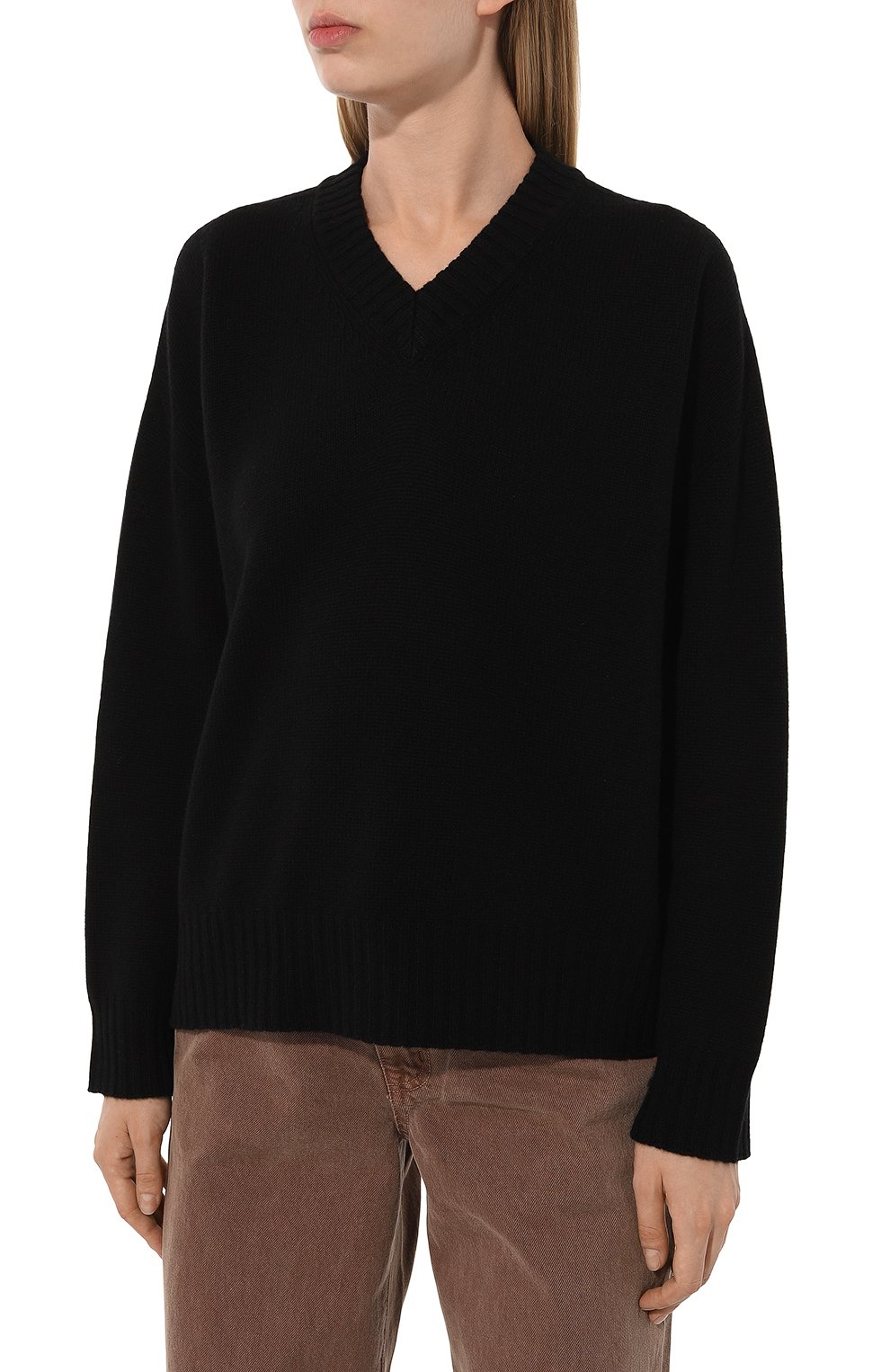 Пуловер из шерсти и кашемира EMPORIO ARMANI черного цвета по цене 38700 руб., арт. 6D2MWB/2M17Z, фото 3 Пуловер из шерсти и кашемира EMPORIO ARMANI, арт. 6D2MWB/2M17Z, фото 3