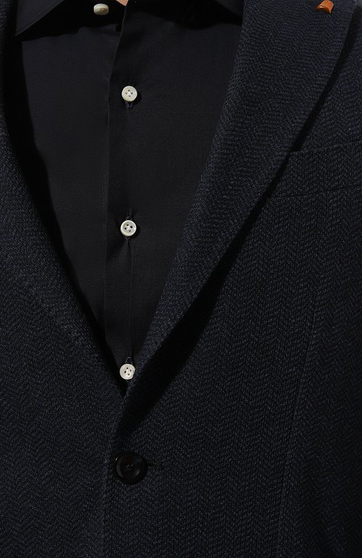 Пиджак из шерсти и хлопка Sartoria Latorre JD74/JG031 Синий  JD74/JG031 Фото 7