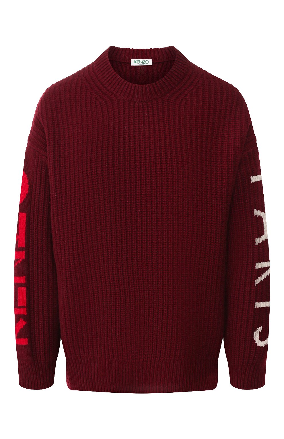 Шерстяной свитер KENZO бордового цвета по цене 42100 руб., арт. F962T0631813, фото 1 Шерстяной свитер KENZO, арт. F962T0631813, фото 1
