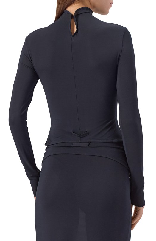Топ из вискозы Jean Paul Gaultier 25/04-W-T0384/J025 Синий  25/04-W-T0384/J025 Фото 4
