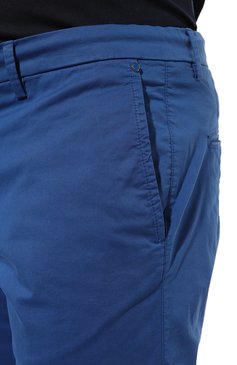 Мужские хлопковые шорты KITON синего цвета, арт. UFBLACK0600D | Фото 5 (Материал внешний: Хлопок; Длина Шорты М: Ниже колена; Принт: Без принта; Случай: Формальный; Стили: Кэжуэл)