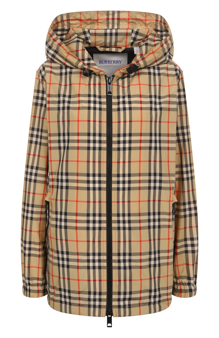 Женская ветровка BURBERRY бежевого цвета, арт. 8113051 | Фото 1 (Рукава: Длинные; Материал подклада: Синтетический материал; Длина (верхняя одежда): Короткие; Материал внешний: Синтетический материал; Кросс-КТ: Ветровки, Куртка; Стили: Кэжуэл)