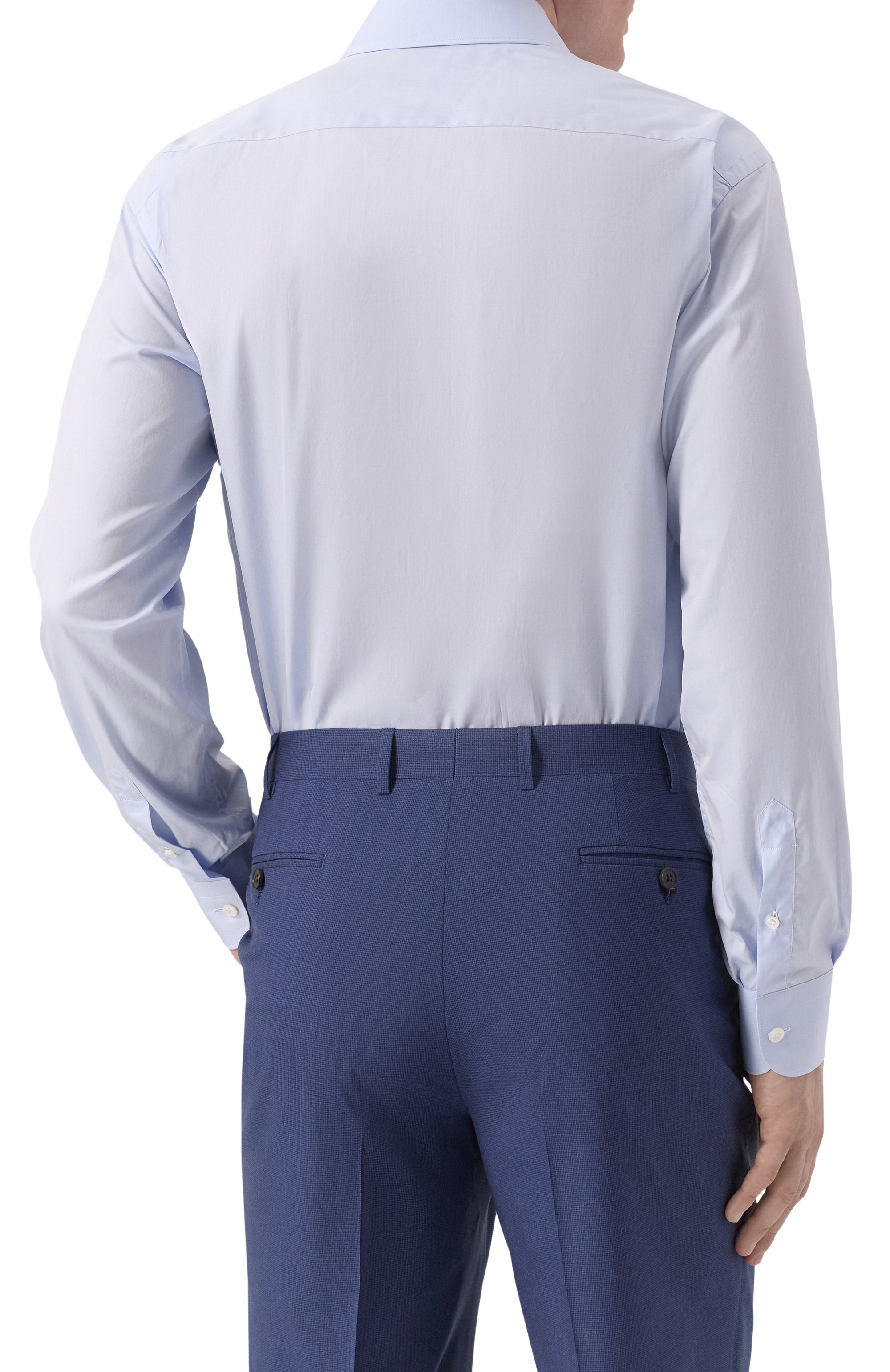 Хлопковая сорочка BRIONI голубого цвета по цене 176500 руб., арт. RCB40M/P90C3, фото 4 Хлопковая сорочка BRIONI, арт. RCB40M/P90C3, фото 4