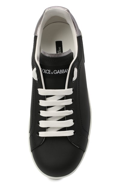 Кожаные кеды portofino на шнуровке DOLCE & GABBANA, арт. CS1587/AH527, фото 5