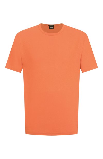 Мужская футболка из хлопка и льна BOSS, арт. 50537498