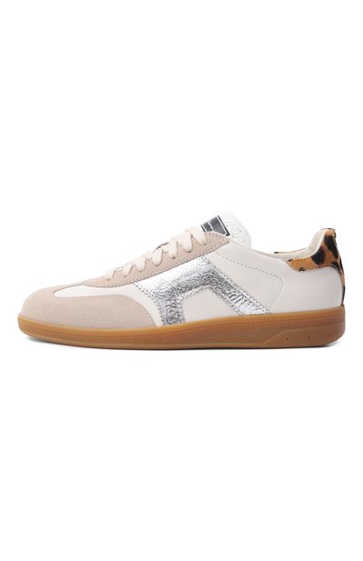 Кожаные кеды SANTONI светло-бежевого цвета по цене 79850 руб., арт. WBPG61261FARCEID, фото 4 Кожаные кеды SANTONI, арт. WBPG61261FARCEID, фото 4