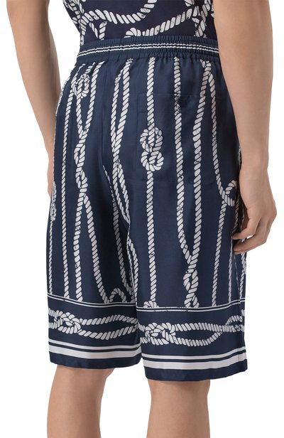 Шелковые шорты DOLCE & GABBANA темно-синего цвета по цене 139500 руб., арт. GV37AT/HI143, фото 4 Шелковые шорты DOLCE & GABBANA, арт. GV37AT/HI143, фото 4