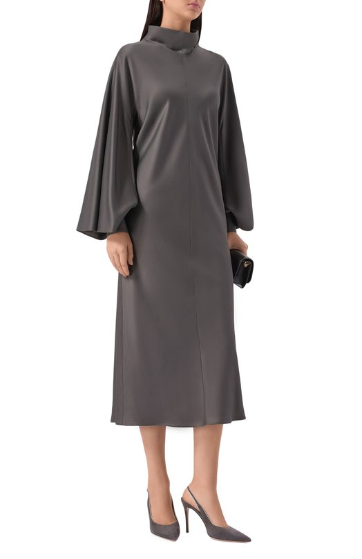 Замшевые туфли Ribbon Sling 95 Gianvito Rossi G95532.95RIC.XCKLAAR Серый  G95532.95RIC.XCKLAAR Фото 3