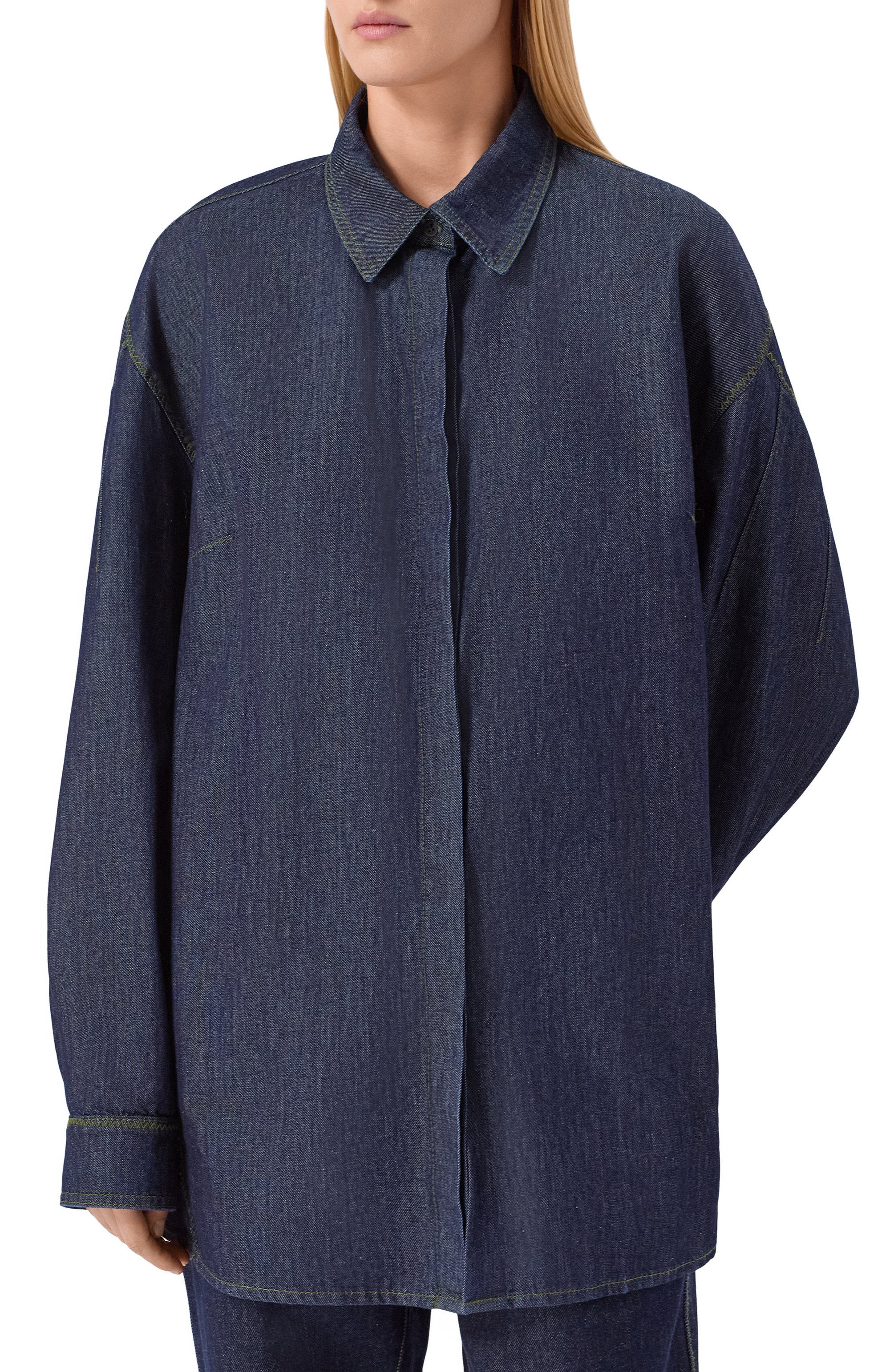 Джинсовая рубашка DRIES VAN NOTEN, арт. 010786-2382-507,  фото 3