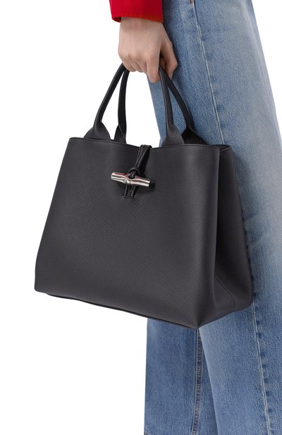 Сумка le roseau large LONGCHAMP черного цвета по цене 99550 руб., арт. 10290HFP/HFP, фото 2 Сумка le roseau large LONGCHAMP, арт. 10290HFP/HFP, фото 2