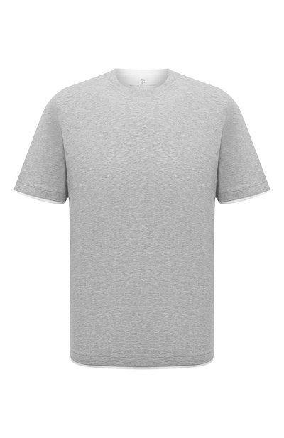 Мужская хлопковая футболка BRUNELLO CUCINELLI, арт. M0B137427