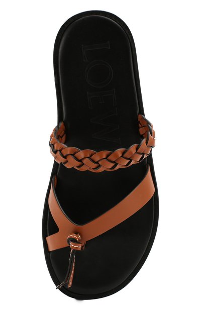 Кожаные шлепанцы loewe x paula's ibiza LOEWE светло-коричневого цвета по цене 46650 руб., арт. L616465X01, фото 5 Кожаные шлепанцы loewe x paula's ibiza LOEWE, арт. L616465X01, фото 5