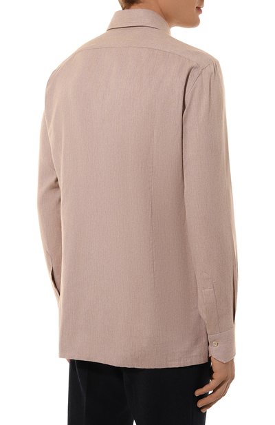 Рубашка из хлопка и лиоцелла KITON, арт. UMCNERH0902503, фото 4