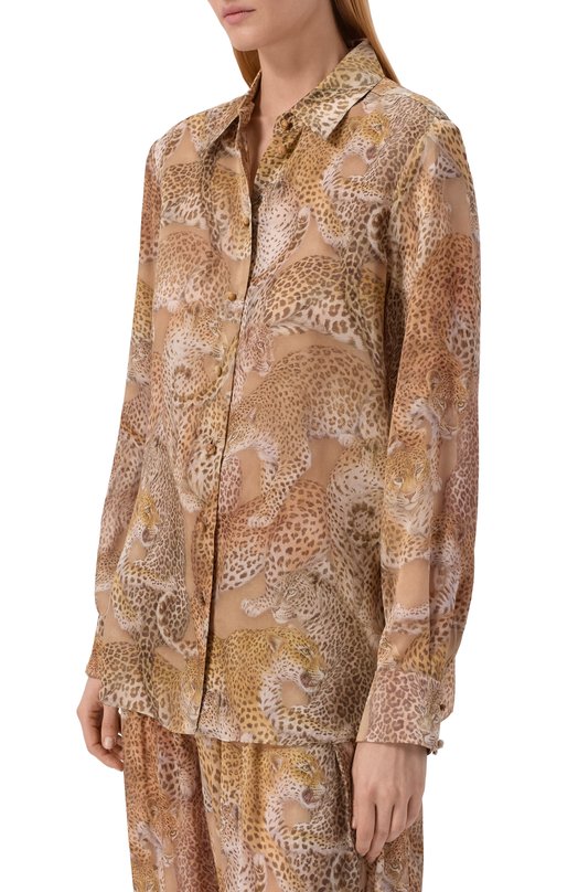 Шелковая рубашка Zimmermann 6980TC261 Леопардовый  6980TC261 Фото 3