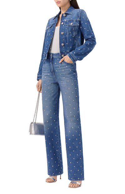 Джинсы с отделкой стразами VERSACE, арт. 1018790/1A13342, фото 2