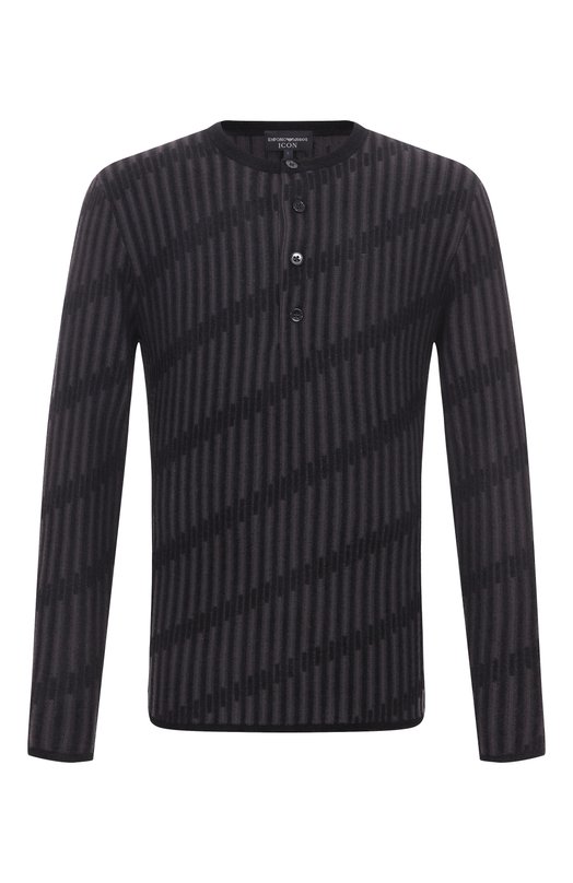 Джемпер из шерсти и вискозы Emporio Armani EM003517/AF19553 Серый EM003517/AF19553