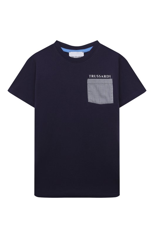 

Хлопковая футболка Trussardi junior, Синий