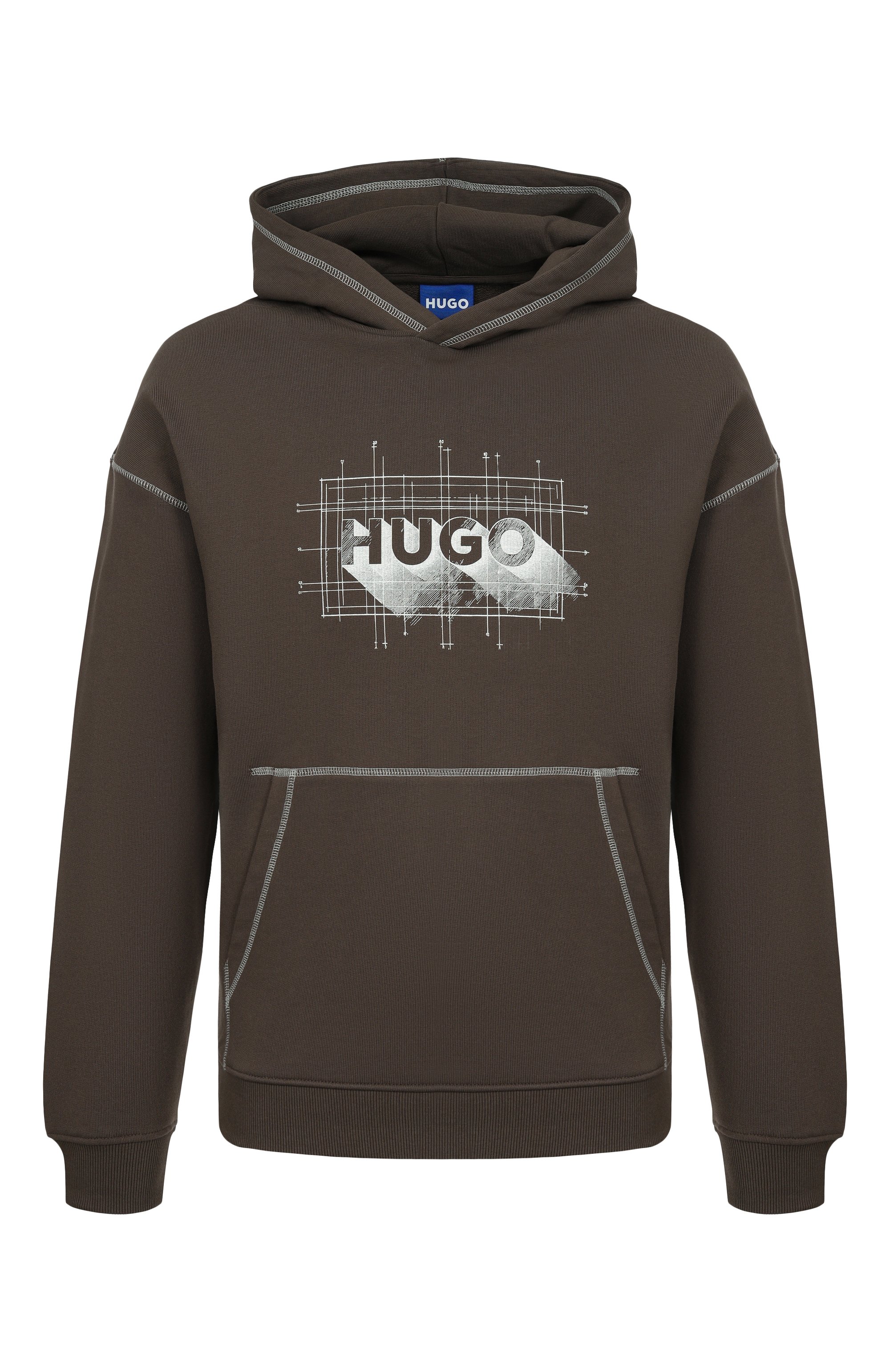 Хлопковое худи HUGO BLUE, арт. 50553506, фото 1