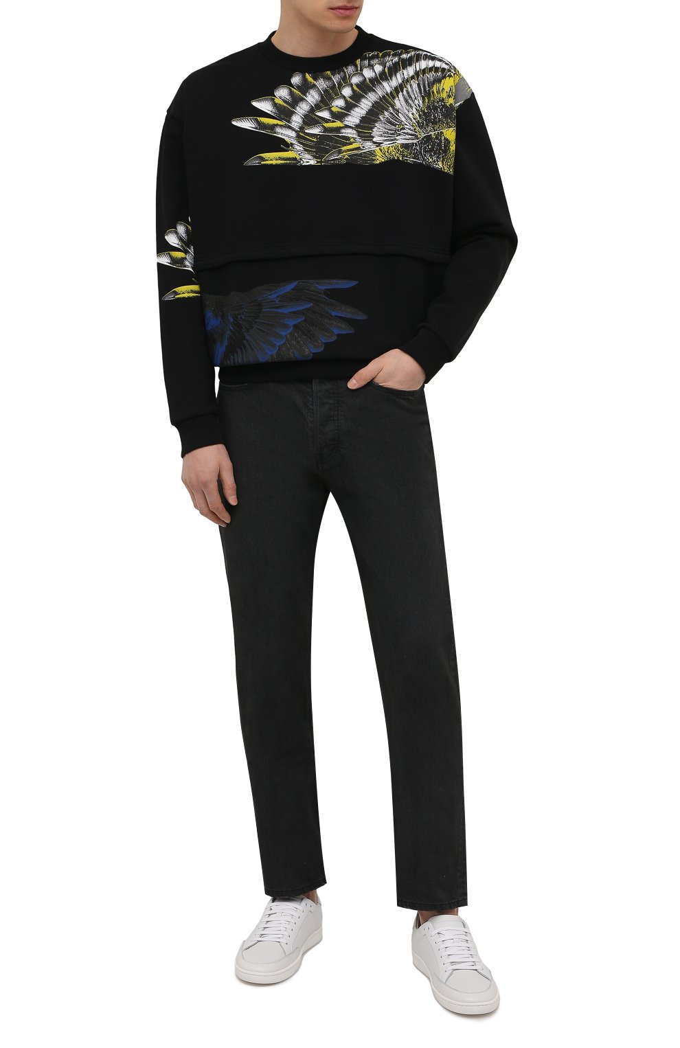 Хлопковый свитшот MARCELO BURLON, арт. CMBA091S21FLE002, фото 2