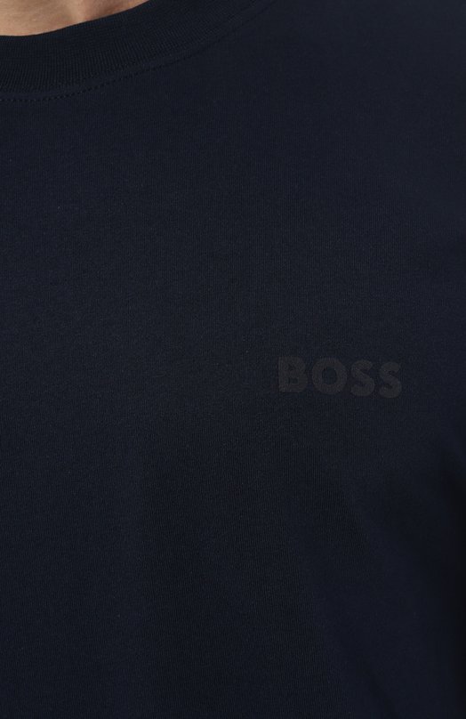 

Хлопковая футболка BOSS Orange, Синий