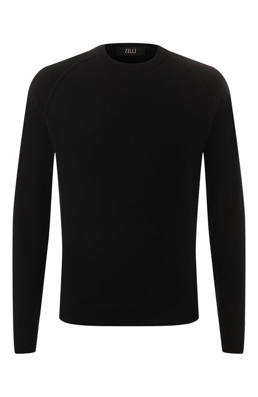 Джемпер из шерсти и шелка Zilli M/J5/0J_T0/04M0163VZGVP0 Чёрный M/J5/0J_T0/04M0163VZGVP0
