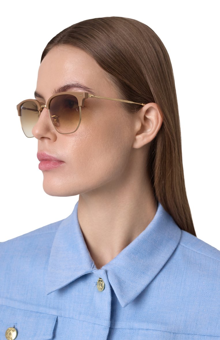 Женские солнцезащитные очки RAY-BAN коричневого цвета, арт. 4416-672151 | Фото 3 (Региональные ограничения белый список (Axapta Mercury): Не проставлено; Нос: Не проставлено; Тип очков: С/з; Материал: Металл, Пластик; Кросс-КТ: С/з-унисекс; Очки форма: Квадратные; Оптика Гендер: оптика-унисекс)