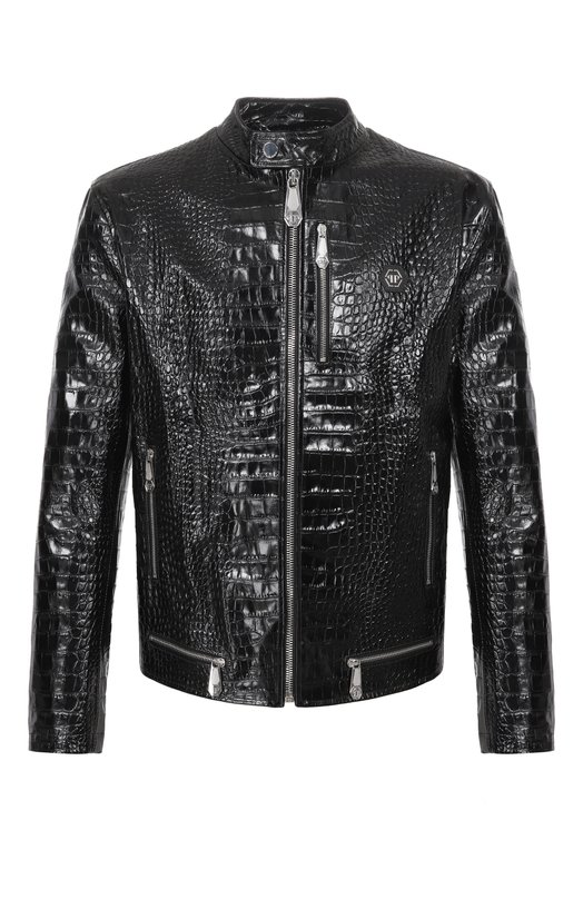 Кожаная куртка Philipp Plein SAFC MLB2035 PLE010N Чёрный SAFC MLB2035 PLE010N