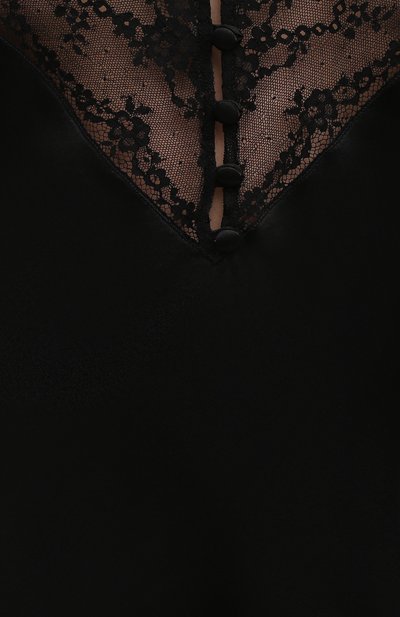 Шелковый топ SAINT LAURENT черного цвета по цене 115500 руб., арт. 648880/Y070N, фото 5 Шелковый топ SAINT LAURENT, арт. 648880/Y070N, фото 5