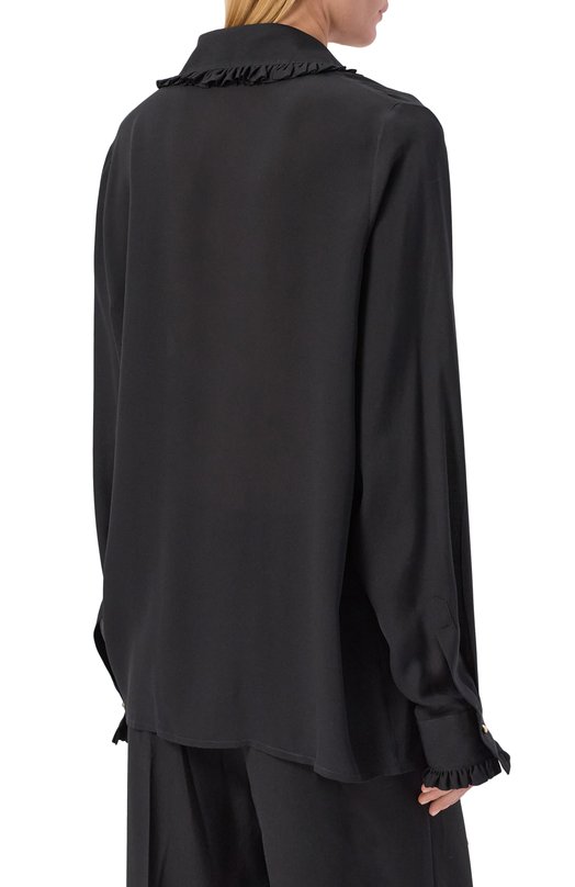 Шелковая блузка Elie Saab SH134NF25SI001 Чёрный  SH134NF25SI001 Фото 4