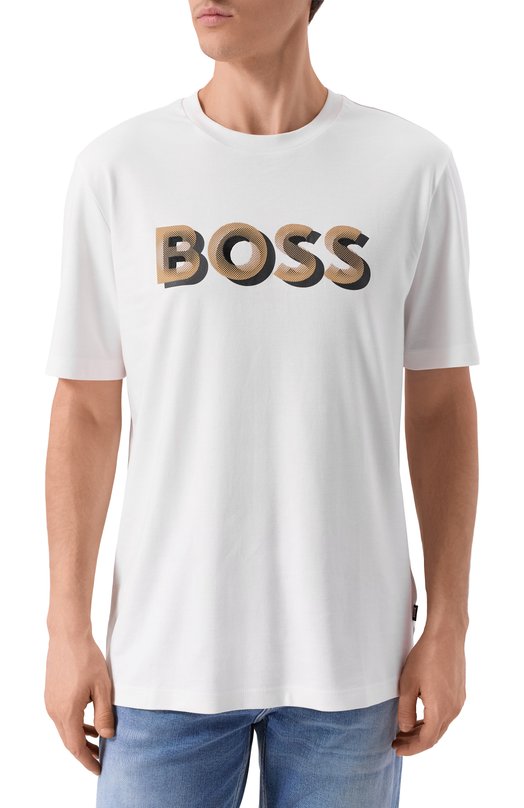 Хлопковая футболка BOSS 50551902 Белый  50551902 Фото 3