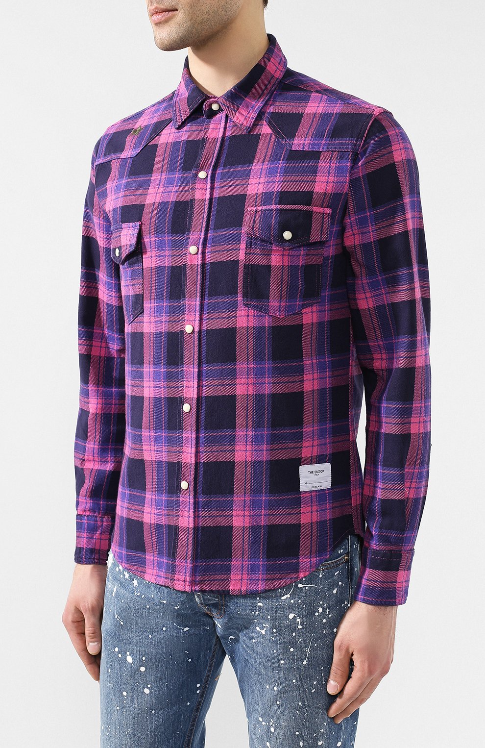 Хлопковая рубашка THE EDITOR, арт. E601277T13/5701, фото 3