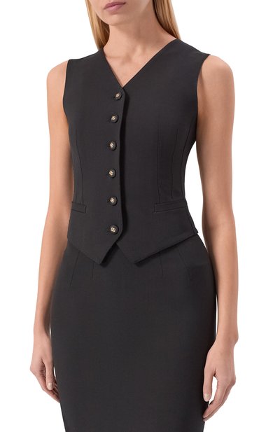 Жилет из шерсти и шелка DOLCE & GABBANA, арт. F79H6T/GDDPS, фото 3