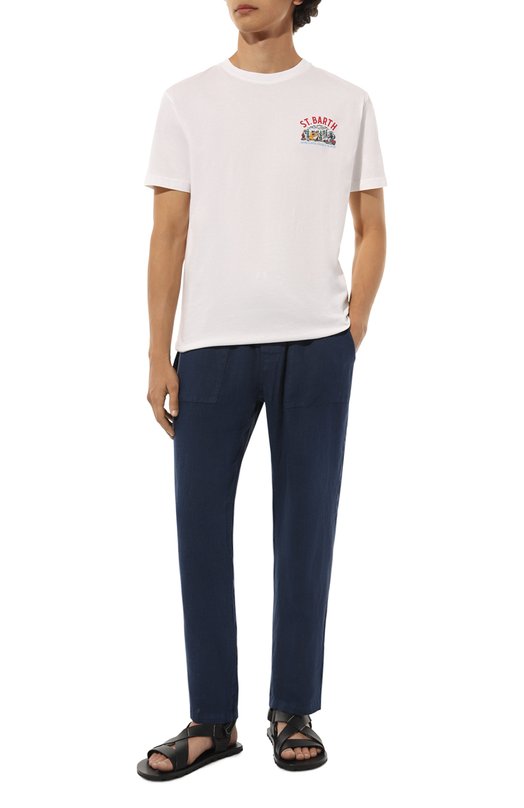 Хлопковая футболка MC2 Saint Barth STBM TSHIRT MAN/TSHM001/02203B Белый  STBM TSHIRT MAN/TSHM001/02203B Фото 2