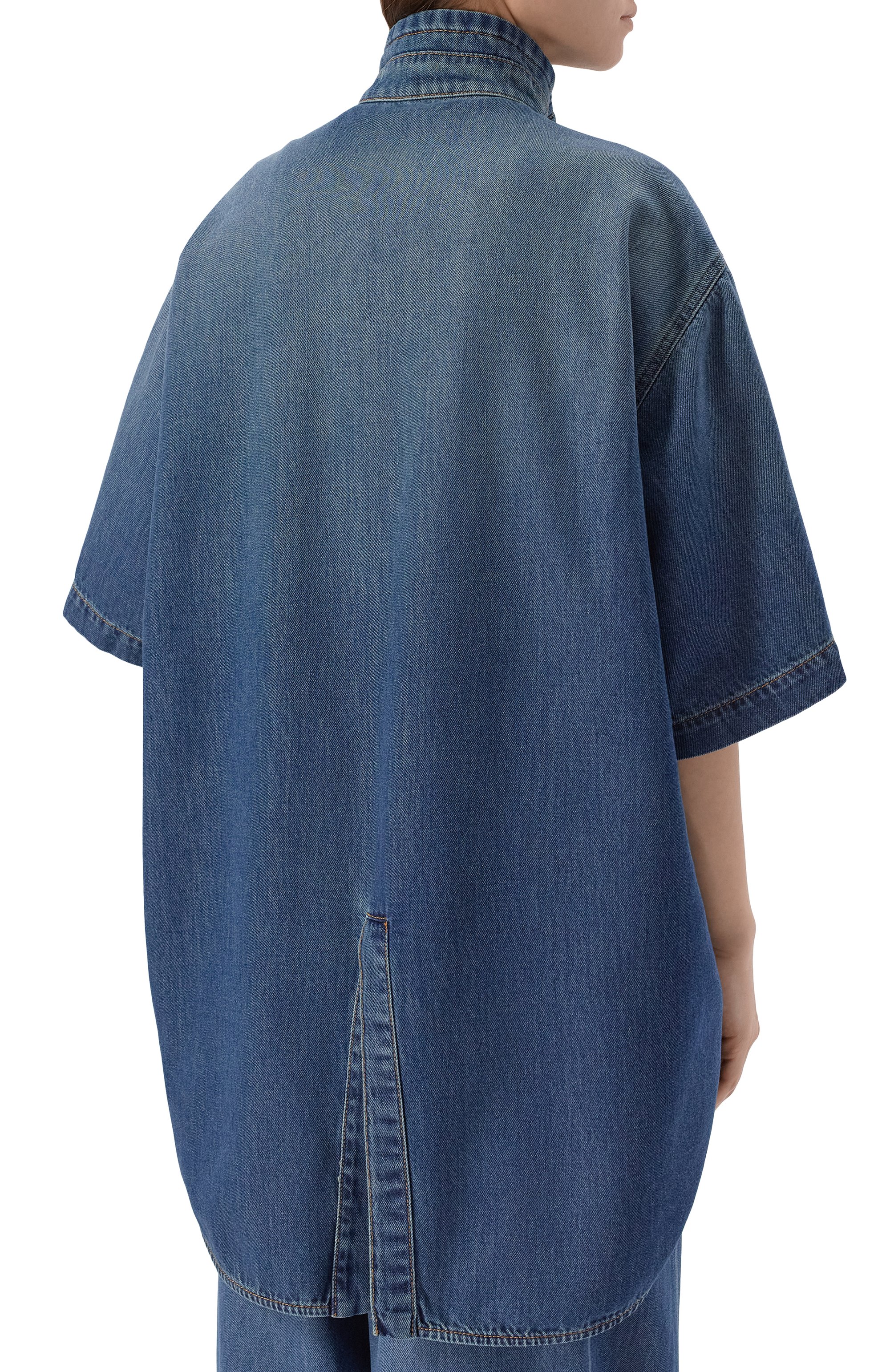 Джинсовая рубашка DARKPARK, арт. WSH37 TBL01W075/R0BERTA-TENCEL DENIM C0LLAR SHIRT, фото 4