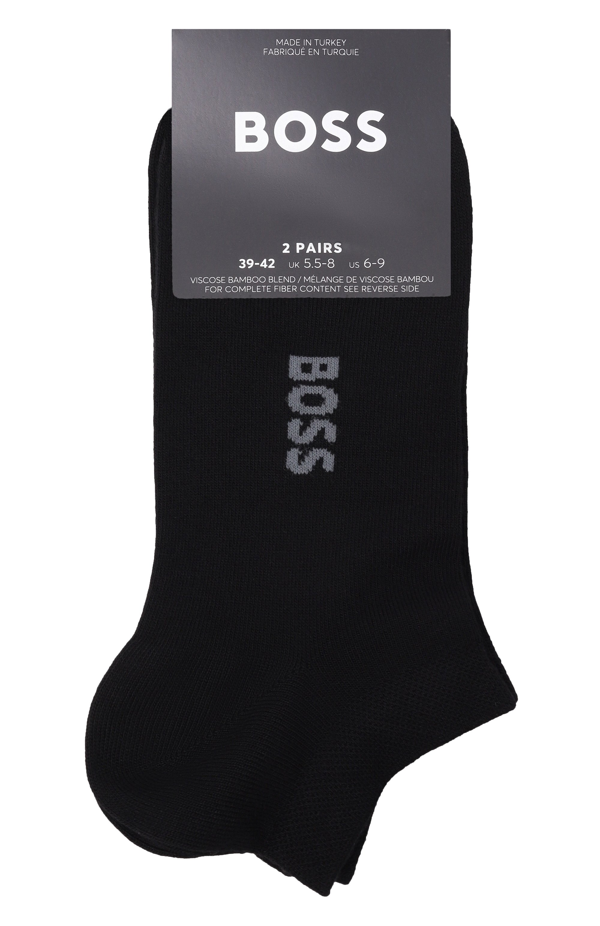 Комплект из двух пар носков BOSS черного цвета по цене 1995 руб., арт. 50538188, фото 1 Комплект из двух пар носков BOSS, арт. 50538188, фото 1