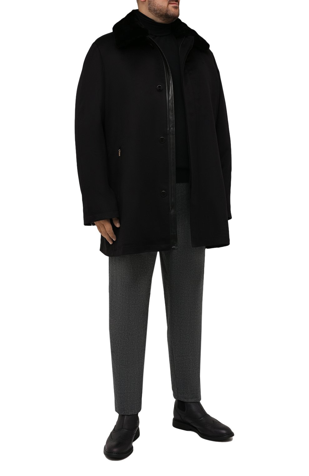 Кашемировое пальто с воротником из бобра ZILLI, арт. MAW-TIMBU-03001/0003, фото 2