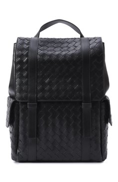 Мужской рюкзак back-to-school BOTTEGA VENETA черного цвета, арт. 805971 V2HL1 | Фото 1 (Материал сплава: Проставлено; Размер: large; Драгоценные камни: Проставлено; Материал: Натуральная кожа; Стили: Классический; Сумки-технические: Рюкзаки - большие)