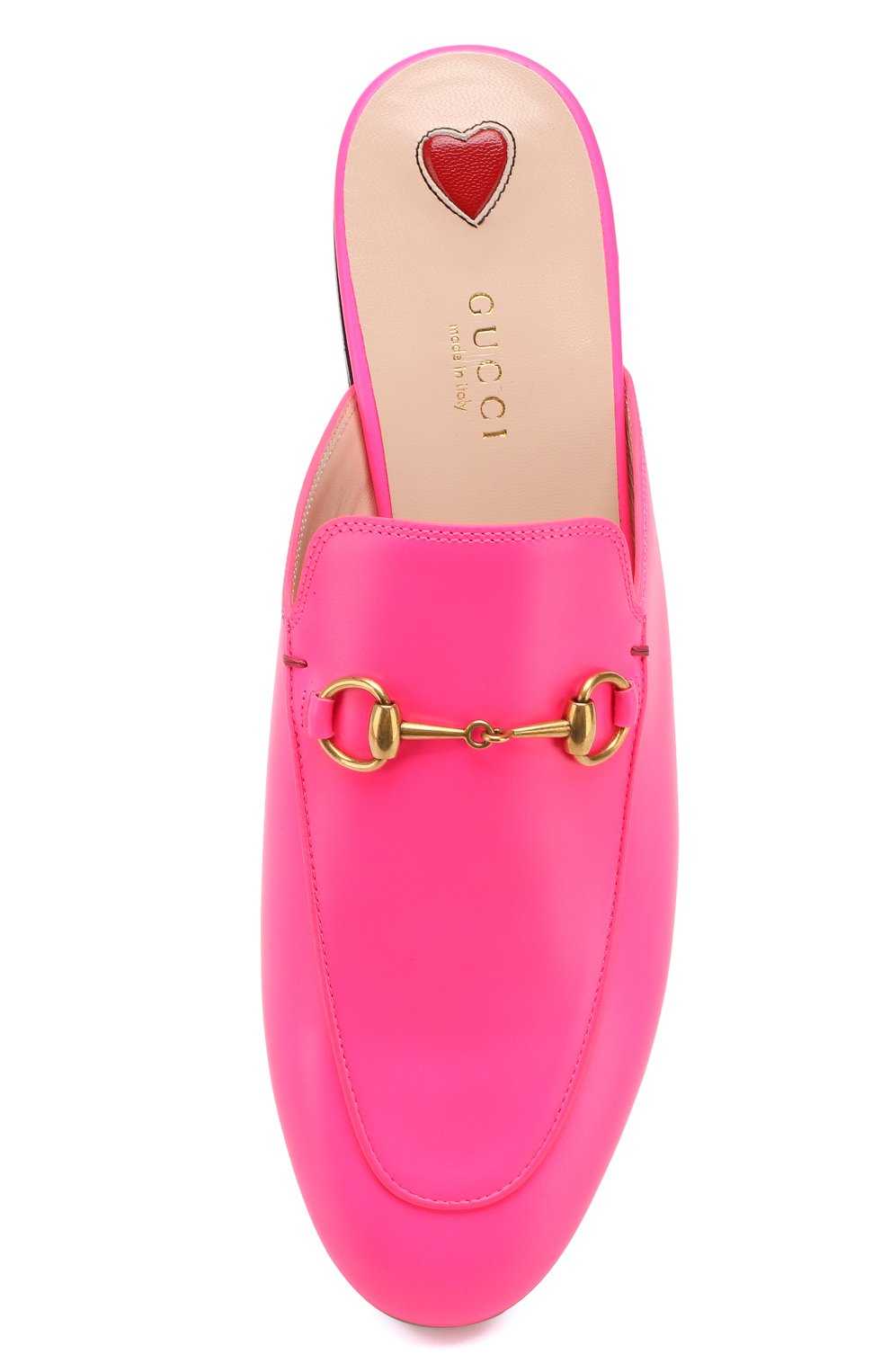 Кожаные сабо princetown GUCCI фуксия цвета по цене 74500 руб., арт. 557730/0ZR60, фото 5 Кожаные сабо princetown GUCCI, арт. 557730/0ZR60, фото 5