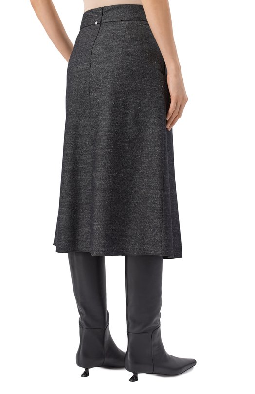 Юбка из шерсти и вискозы Lorena Antoniazzi G001A/5026 Серый  G001A/5026 Фото 4