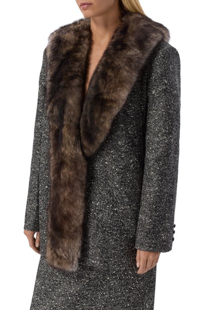 Шерстяной жакет с отделкой из овчины VALENTINO, арт. 9B0CJ4B2/AGT, фото 3