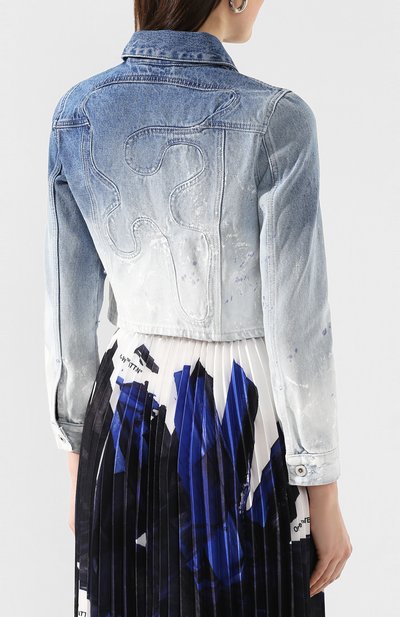 Джинсовая куртка OFF-WHITE синего цвета по цене 94900 руб., арт. 0WYE008R207730987171, фото 4 Джинсовая куртка OFF-WHITE, арт. 0WYE008R207730987171, фото 4