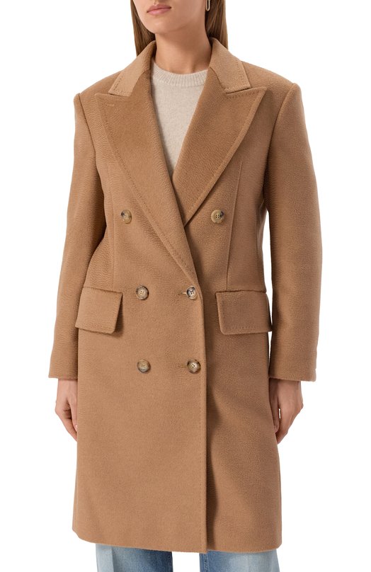 Шерстяное пальто Max Mara C0SA Бежевый  C0SA Фото 3