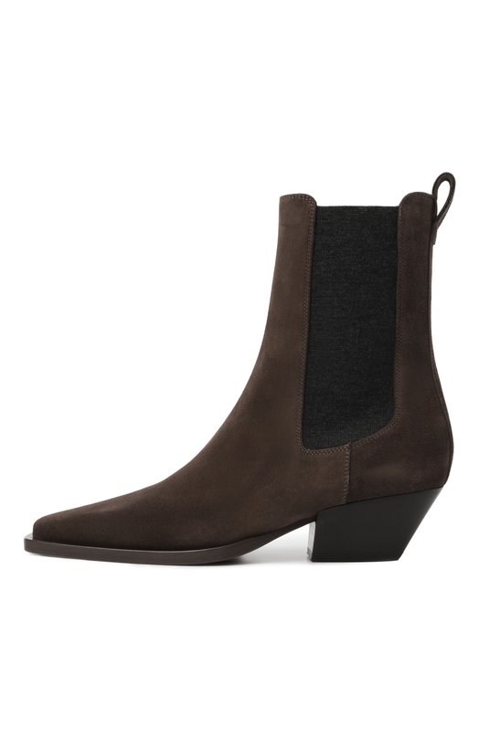 Замшевые ботильоны Brunello Cucinelli MZSFC3080P Коричневый  MZSFC3080P Фото 4