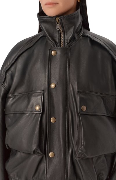 Кожаная куртка PETAR PETROV черного цвета по цене 496500 руб., арт. F25LJ8/NAPPA, фото 5 Кожаная куртка PETAR PETROV, арт. F25LJ8/NAPPA, фото 5