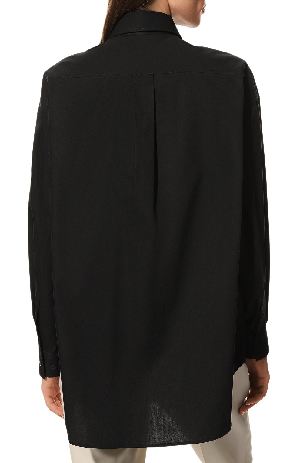Хлопковая рубашка TRUSSARDI черного цвета по цене 17900 руб., арт. 56C00587-1T006127, фото 4 Хлопковая рубашка TRUSSARDI, арт. 56C00587-1T006127, фото 4