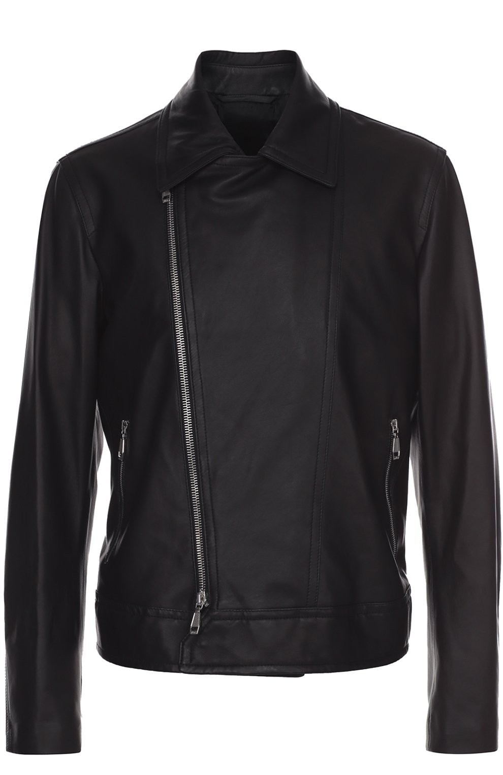 Кожаная куртка с косой молнией и отложным воротником BRIONI, арт. PL05/P6717, фото 1