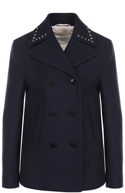 Женский двубортный шерстяной жакет с заклепками VALENTINO, арт. PB3CJ0D0/2PR